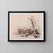 van Esclaves abyssins se reposant à Korti, Nubie - David Roberts — ingelijst kunstwerk aan de muur
