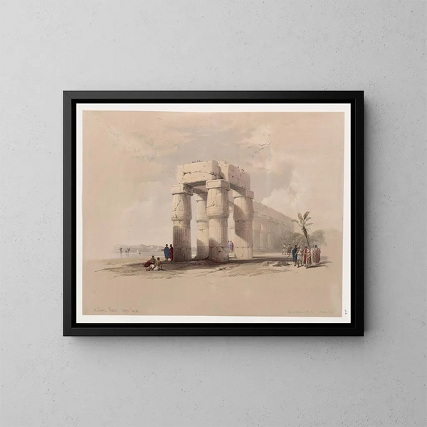in Luxor, Thebe, Hoge-Egypte - David Roberts — ingelijst kunstwerk aan de muur