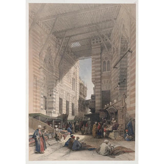 David Roberts - Bazaar of the silk mercers Cairo.webp