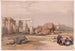 Fragment van de grote colossen in het Memnonium, Thebe - David Roberts — weergave van het kunstwerk