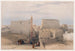 Groot schilderij van de grote ingang van de tempel van Luxor - David Roberts — weergave van het kunstwerk