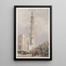 Minaret van de hoofdmoskee Siout Hoog-Egypte - David Roberts — ingelijst kunstwerk aan de muur