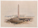 van het Alexandrijnse obelisk, algemeen bekend als de Cléopâtre-naald - David Roberts — weergave van het kunstwerk