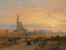 Procession devant les tombeaux des califes du Grand-Caire - David Roberts — weergave van het kunstwerk