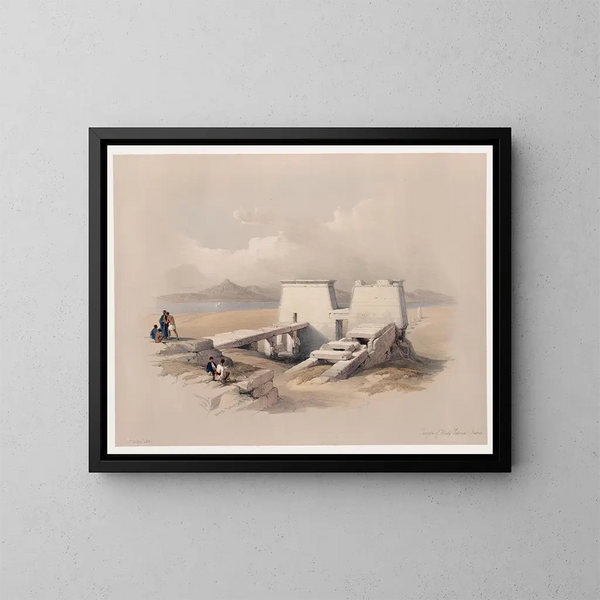 Tempel van Wadi Saboua - David Roberts — ingelijst kunstwerk aan de muur