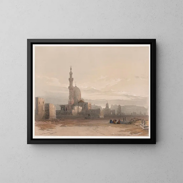 Tombeaux des califes du Caire - David Roberts — ingelijst kunstwerk aan de muur