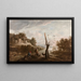 Shepherds and Their Flocks in a Landscape - David Teniers the Elder — framed artwork on a wall