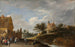 Landschapsschilderij met dansende boeren - David Teniers de Oude — weergave van het kunstwerk