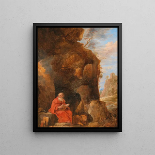 David Teniers The Younger - A landscape with Saint Jerome outside a grotto.webp