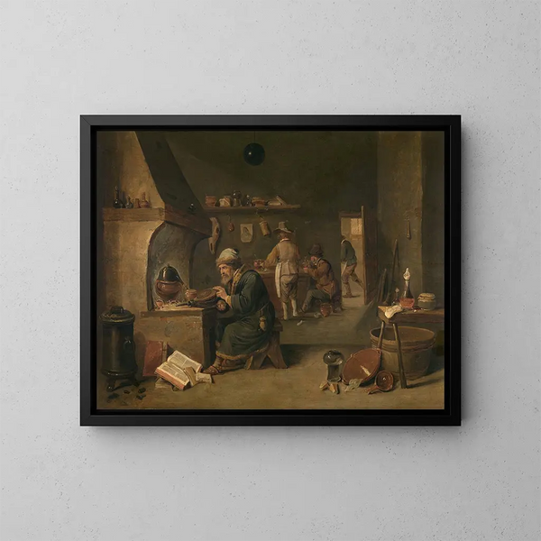 Alchemist - David Teniers de Jonge — ingelijst kunstwerk aan de muur