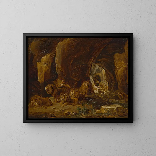 Daniel in de leeuwenkooi - David Teniers de Jonge — ingelijst kunstwerk aan de muur