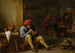 van een boerentafereel in een taverne die zijn pijp aansteekt - David Teniers de Jonge — weergave van het kunstwerk