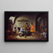 Speel scène in een herberg - David Teniers de Jonge — ingelijst kunstwerk aan de muur