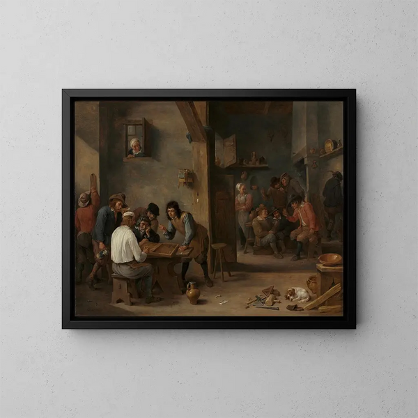 Spelletje backgammon - David Teniers de Jonge — ingelijst kunstwerk aan de muur