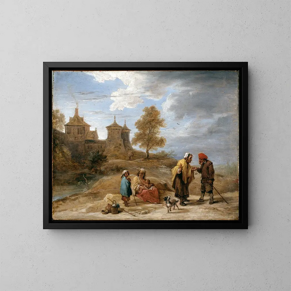 Gitanes in een landschap - David Teniers de Jonge — ingelijst kunstwerk aan de muur
