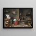 Keukeninterieur schilderij - David Teniers de Jonge — ingelijst kunstwerk aan de muur