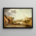 Landschap met boeren die jeu de boules spelen voor een herberg - David Teniers de Jonge — ingelijst kunstwerk aan de muur