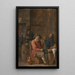 Landbouwers roken in een herberg - David Teniers de Jonge — ingelijst kunstwerk aan de muur