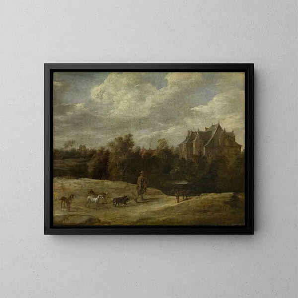 Jachtretour - David Teniers de Jonge — ingelijst kunstwerk aan de muur