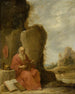 Sint-Jerome in de woestijn - David Teniers de Jonge — weergave van het kunstwerk