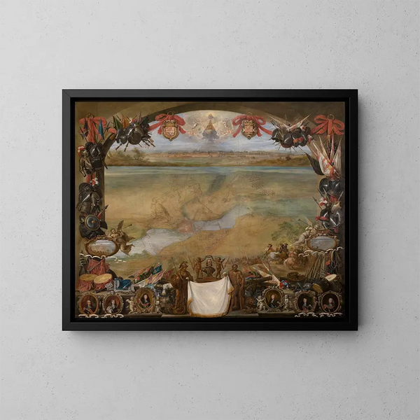 De stad Valenciennes - David Teniers de Jonge — ingelijst kunstwerk aan de muur