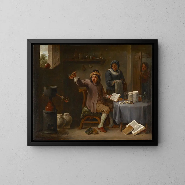 De Raadpleging - David Teniers de Jonge — ingelijst kunstwerk aan de muur
