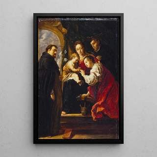 David Teniers The Younger - The Mystic Marriage of Saint Catherine after Fetti.webp