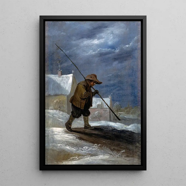 Reproductie van het schilderij Winter - David Teniers de Jonge