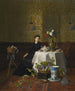 Thee drinken - David Émile Joseph de Noter — weergave van het kunstwerk