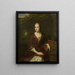 Portrait of Margaretha Nelis 1652-1705 second wife of Casparus Commelin - David van der Plas — framed artwork on a wall