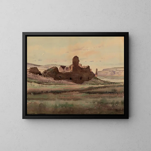 van Pueblo Bonito Ruïnes, Canyon de Chaco, New Mexico - De Lancey Gill — ingelijst kunstwerk aan de muur
