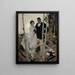 Koppel bij maanlicht - Dean Cornwell — ingelijst kunstwerk aan de muur
