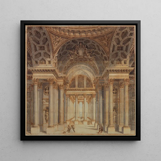 Décor de scène Intérieur du Palais Papal - Anonyme