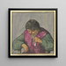 van een halffiguur van een zittende boer met een pijp - Adriaen van Ostade — ingelijst kunstwerk aan de muur