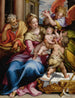 De Heilige Familie met Sint-Jan de Doper en een engel - Denys Calvaert — weergave van het kunstwerk