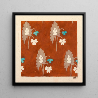 Design floral pour textile imprimé, Pl XLII - Anonymous
