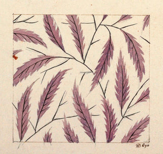Design floral pour textile imprimé, Pl XLII - Anonymous