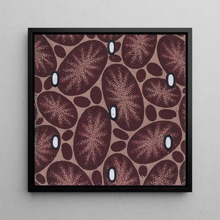 Design textile avec des ovales éparpillés - Anonyme
