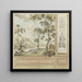 Drawing of a design for a bedroom wall with glued variant - Jurriaan Andriessen — framed artwork on a wall