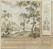 Drawing of a design for a bedroom wall with glued variant - Jurriaan Andriessen — artwork view