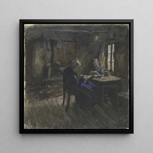 Deux femmes lisant dans une chambre - Ferdinand Balzer