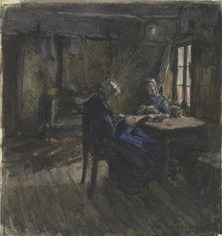 Deux femmes lisant dans une chambre - Ferdinand Balzer