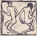 Twee dansende figuren - Christian Rohlfs — weergave van het kunstwerk