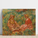 Reproductie van het schilderij van Twee meisjes in een weide (twee vrouwen in het gras) - Pierre-Auguste Renoir
