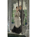 Reproductie van het schilderij van twee figuren voor een deur (De aanbieding) - James Tissot