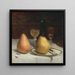 Deux poires sur un plateau - Sanford Robinson Gifford — framed artwork on a wall