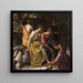 Diane et ses Nymphes - Johannes Vermeer — framed artwork on a wall