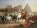 van het veevoeren voor de Porta San Paolo en de piramide van Cestius in Rome - Dietrich Wilhelm Lindau — weergave van het kunstwerk