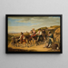 Landbouwers op Monte Mario op weg naar Rome - Dietrich Wilhelm Lindau — ingelijst kunstwerk aan de muur