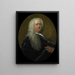 portret van Adriaen Paets, directeur van de Kamer van Koophandel Rotterdam van de Vereenigde Oostindische Compagnie, gekozen in 1734 - Dionys van Nijmegen — ingelijst kunstwerk aan de muur